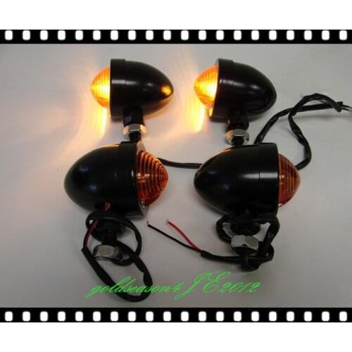 4xAmber TURN SIGNAL Bullet LIGHT for Vulcan Suzuki Honda Shadow Yamaha Cruisers