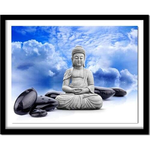 Diamond "Religion" Painting Crystal Buddha 5D Cross Stitch Decorative Diamond Embroidery Full Square Rhinestone