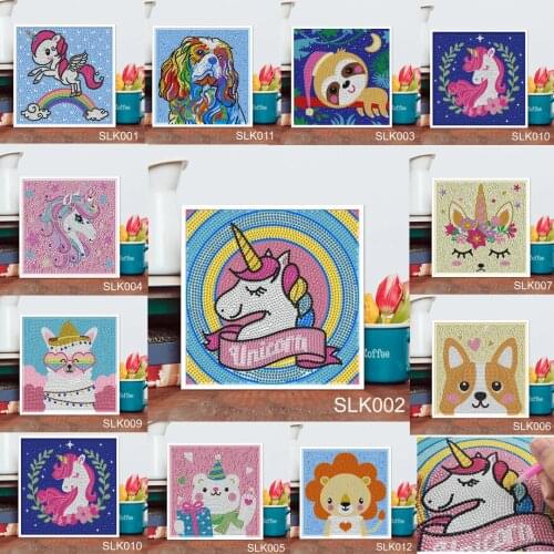5D Diamond Childrens Diamond Painting With Frame Handmade DIY Material Package Kindergarten Diamond Embroidery Christmas Gift