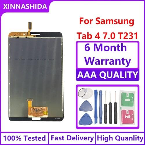For Samsung Galaxy Tab 4 7.0 SM-T230 T230 SM-T231 T231 T235 LCD Display Touch Screen Digitizer Sensors Full Assembly Panel