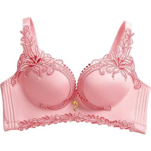 Women Sexy Deep V Push Up Bra Lace Flower Underwear Adjustable Lingerie bralette Wire Free brassiere for Women A B C CUP