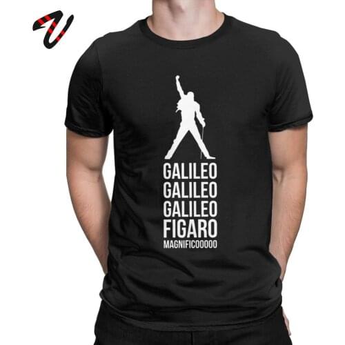 Music Tshirt Men Queen Bohemian Rhapsody T-Shirt Freddie Mercury Galileo Plus Size T Shirt Band Short Sleeve Clothes Cotton Tees