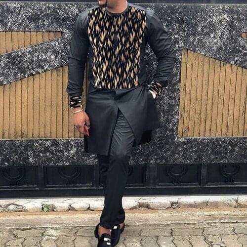 2021 New Mens Printed T-shirt Fashion Round Neck Long Sleeve Pullover Man Casual T Shirt 3XL Tops For Male Spring Fashion Tee