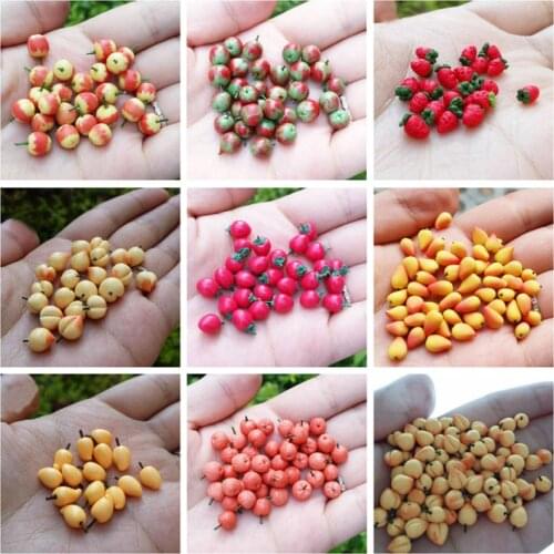 G07-X486 children gift Toy 1:12 Dollhouse mini Furniture Miniature rement Doll accessories DIY fruit 10pcs