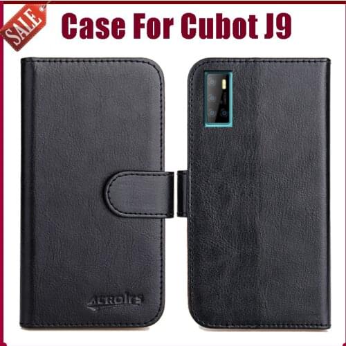 Hot! Cubot J9 Case 6.22" High Quality 6 Colors Flip Soft Leather Phone Wallet Cover For Cubot J9 Case Card Solts