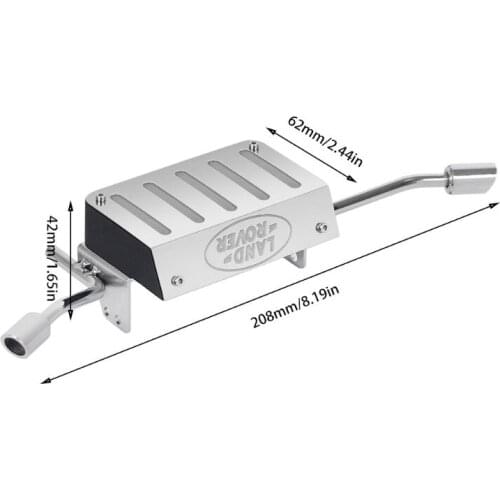 Simulation Metal Fuel Tank Exhaust Pipe for 1/10 TRX-4 Land Rover RC Car Y4QA