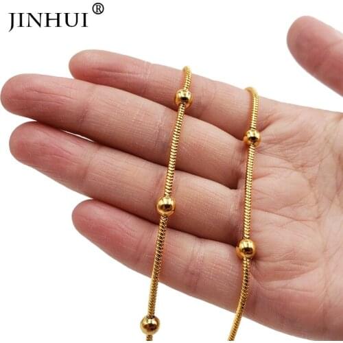 Jin Hui African Middle East women Trendy Golden Necklaces Length 45cm fashion Jewelry Birthday present Lovers Necklaces gift