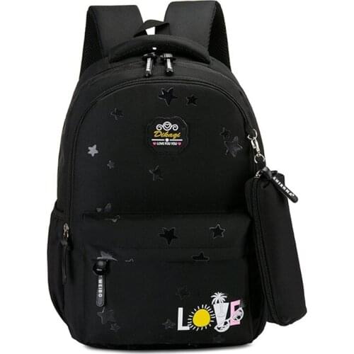 Kawaii Nylon Backpack Girls Backpack kid School Bag for Teenager Backbag 15.6 Inch Laptop Rucksack Booksbag Shoulder Bag Bagpack