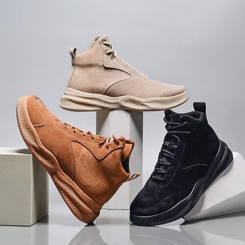 Atficial Leather Martin Boots Breathable Running Shoes Outdoor Sport Comfortable Casual Gym Mens Shoes Male Luxury Boots For Men