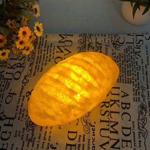 Creative 3D Croissant Night Light Battery Operated Bread Shape Lamp Decorative for Kid Baby Bedroom Restaurant Bakery Shop