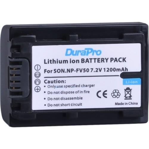 1PC 1200mAH NP-FV50 NP FV50 Li-ion Camera Battery For Sony NP-FV30 NP-FV40 HDR-CX150E HDR-CX170 HDR-CX300 HDR CX390 290 Camera