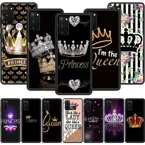 Soft Phone Case For Samsung Galaxy Note 20 Ultra 10 Lite S10 Plus S20 FE 5G 9 8 Back Cover S21 Funda Diamond Crown Printing Capa