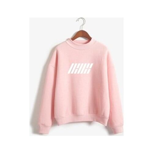New KPOP Korean Fashion Women Sweatshirts IKON Fans Long Sleeve Letter Design Hoodies Harajuku Tracksuit Jumper Tops dropship