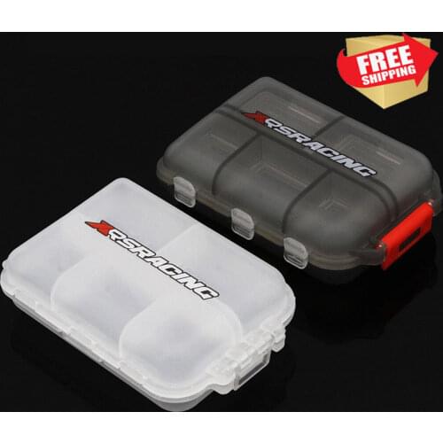 RC Radio control car Model storage box frosted transparent parts box MINI folding screw box option upgrade parts