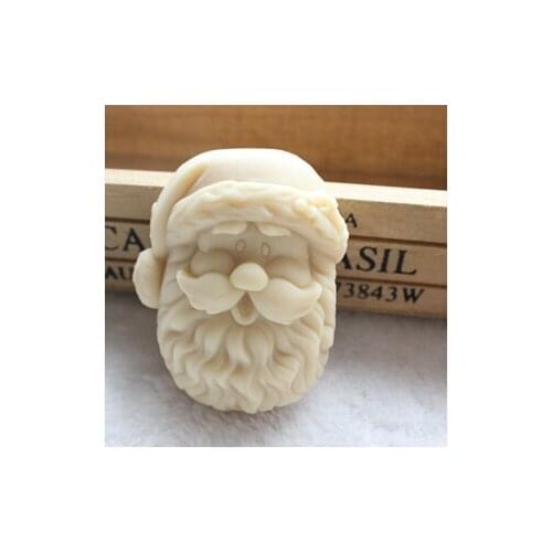 3D Santa Claus modelling silicon soap mold fondant Cake decoration mold wholesale Handmade soap mold