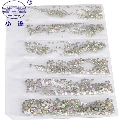 Loose Non HotFix Crystal Rhinestones For Clothing Mix Sizes Colorful Rhinestone Decoration Glass Flatback Nail Rhinestones S035