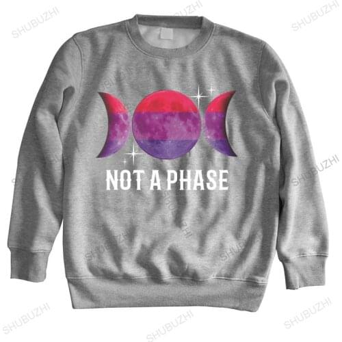 Men streetwear sweatshirt Not A Phase Bisexual Flag hoodie Lgbt Bi Gay Pride Moon brand winter hoodies for boys drop shipping