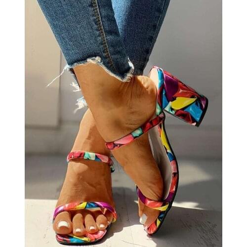 High Heel Large Size Sandals Women Candy Color Peep Toe Slipper Ladies Fashion Summer Sexy Shoes Girls 2021 New