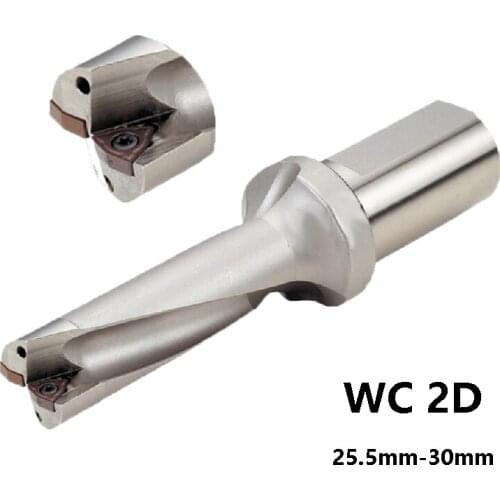 BEYOND 2D 25.5mm-30mm WC U Drill Indexable Drill Bit use Carbide Inserts WCMT Hexagonal Inserts DTH drill CNC