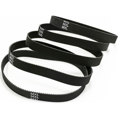 1Pcs Teeth 200-230 MXL Black Rubber Closed Loop Timing Belt 160MXL to 184MXL Width 6mm/10mm For CNC Machine/Step Motor