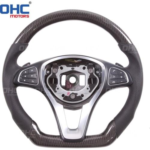 100% Real Carbon Fiber Steering Wheel compatible for MB W205,S205 W205,S205 W213,S213, X156 C205,A205 C E Class GLA GLC