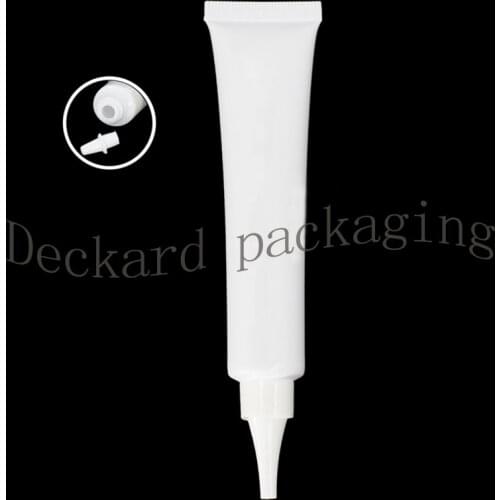 20pcs 30g New Soft Cosmetic Cream Lotion Tube Containers Empty white Tube screw pointed mouth lid