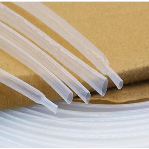 5M PTFE F4 1.7:1 Heat Shrink Tube 600V High Temperature 260Deg.C Translucent 1mm/2mm/3mm/4mm/5mm/6mm/8mm/10mm/12mm/15mm Dia
