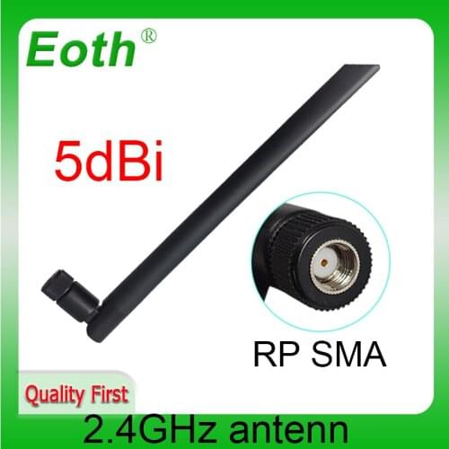 2.4GHz wifi antenn 5dBi Aerial RP-SMA Connector antena 2.4G antenne wi fi antenas wi-fi antennas Wireless Router Wifi Booster