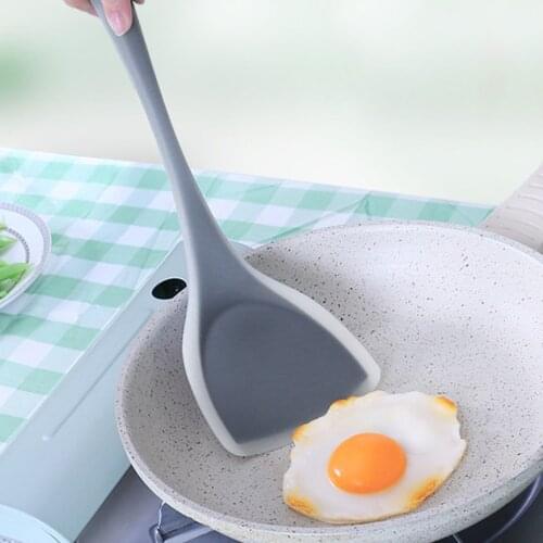 Non-Stick Silicone Spatula Long Handle Shovel Beef Meat Egg Food Pan Turners Home Cooking Utensils Kitchen Tool