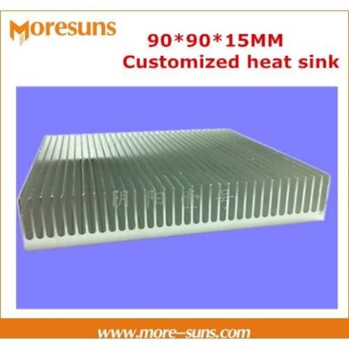 Fast Free ship 5pcs Customized heat sink dense tooth electronic radiator heating panel 90*90*15MM Electronic power heat sink