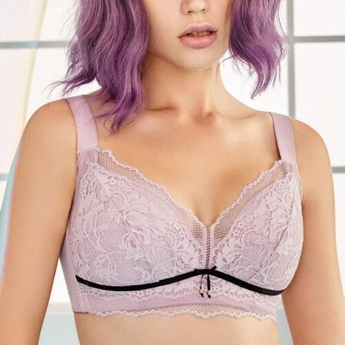 Womens Full Cup Support wire free Lace Bra 32 34 36 38 40 42 44 46 B C D E F G H I J