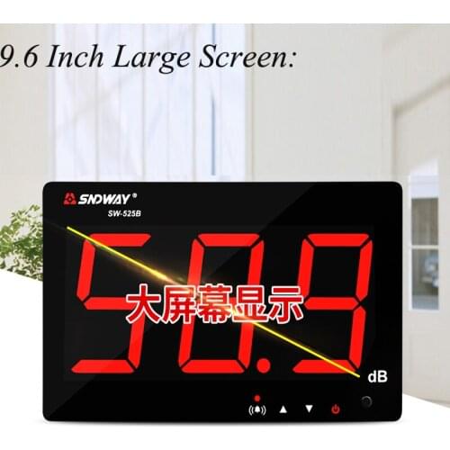 Digital Sound Level Meter 30~130db Noise Db Meter Measuring Large Screen Hanging Type Noise Decibel Monitoring Testers SW-525