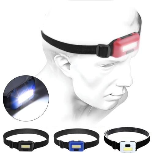 COB LED Waterproof Headlight 3 Modes 3W Outdoor Bike Cycling Camping Headlamp for Outdoor Camping Night Fishing