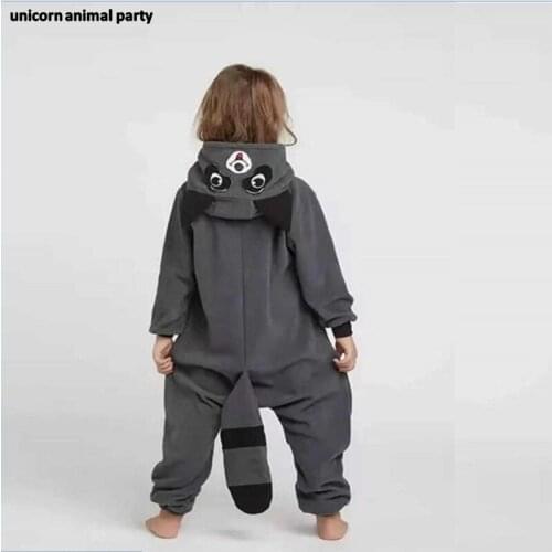 Kigurumi Onesies Cosplay Grey Raccoon Pajamas adult pyjamas for men women halloween costumes pajamas Animal Sleepwear Jumpsuit