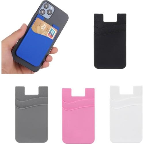 1PC Self-adhesive Phone Card Holder Fashion Elastic Silicone Phone Wallet Stick On Credit Card Pocket for Almost All Smartphones