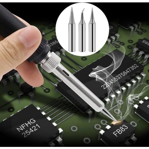 17Pcs Lead-Free Soldering Iron Tip 6.5mm 900M-T For HAKKO 936 900M 852D YIHUA Soldering Iron Station For Welding SOJ PLCC