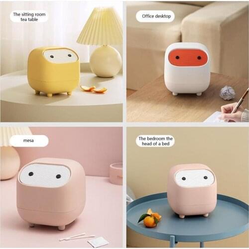 Mini Desktop Trash Can Car Storage Bucket Accessories with Lid Garbage Bin Nordic Style Living Kitchen Dining Table Room Office