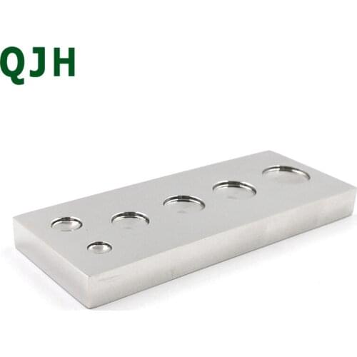 Newest DIY handmade leather craft generic base Six-in-one rivet mounting base Stainless steel multi-function tools