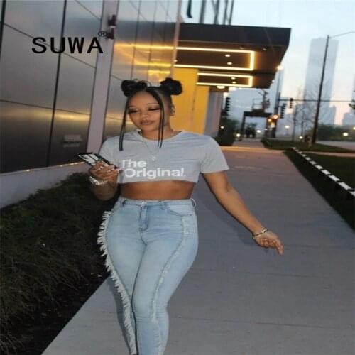 2020 new fashion women classic denim pencil pants jeans trousers button fly high waist skinny k-pop legging sexy club outfits