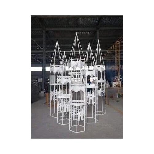 New wedding props castle background decoration stage European style castle arch iron props