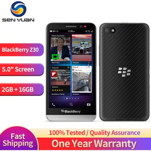Original BlackBerry Z30 4G Refurbished Mobile Phone Unlocked 5.0" Dual Core WiFi 8MP 2GB RAM 16GB ROM BlackBerry OS Cellphone
