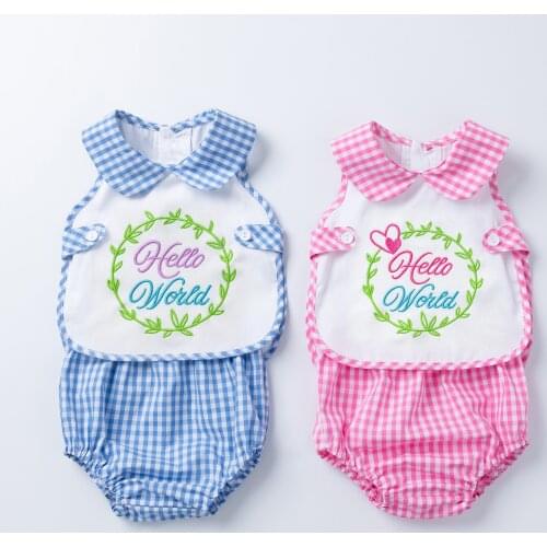 0-2 Year Newborn Baby Girls or Boys Fashion Clothes Romper Suit Children Welcome Spring Embroidery Design