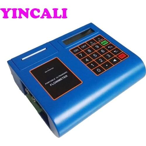 Portable Liquid Flow Meter built-in printer TUF-2000P Ultrasonic Flowmeter with TM-1 Transducer DN50-700mm