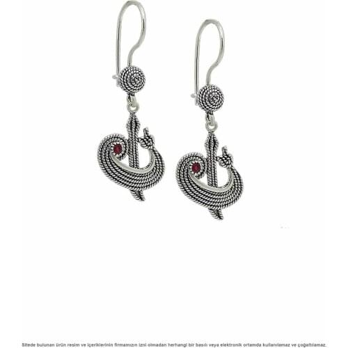 Silver Aleph Vav Filigree Lady Earrings