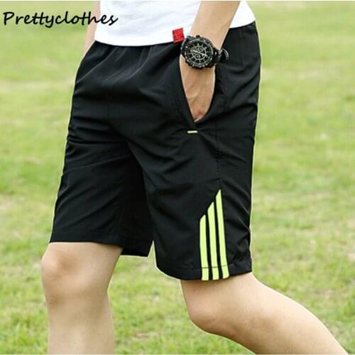 New Sports Casual Quick-Drying Shorts Three Bars Mens Thin Running Pants Men Oversize Fashion Shorts Casual Male Clothing