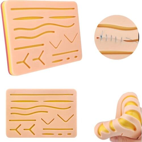 Durable Suture Training Pad Imitation Skin Silicone Mold for Dental Vet Students