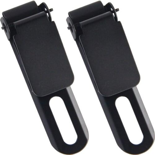 2PCS Tactical Black Steel Clip Slim 2.2 Fixed Blade Clip for Belt-Less Carry With Mounting Chicago Screw Set