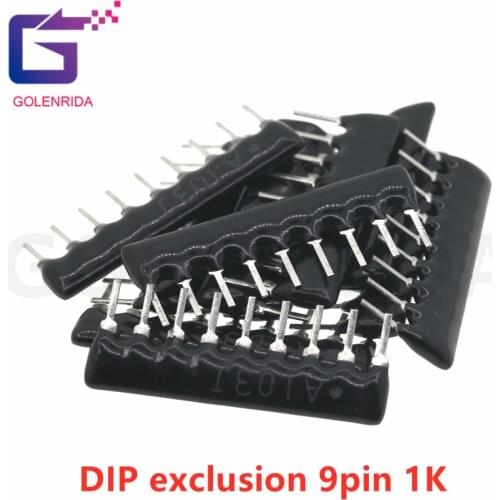 10pcs DIP exclusion 9pin 1K A102 102 ohm 9A102J 9A102G 9A102 A102J A102G Network Resistor array