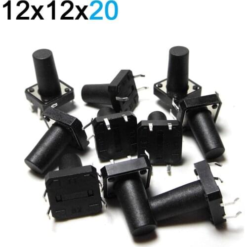 12*12*20 MM Light Touch Switches 4 Foot Micro-action Push Button Switch Long Handle Four-foot 12x12x20 Mm Copper Foot