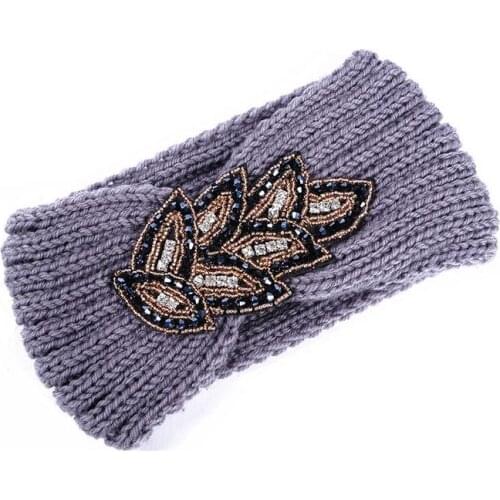 120pcs/lot winter new fashion knitted flower shaped headband/leaf headband
